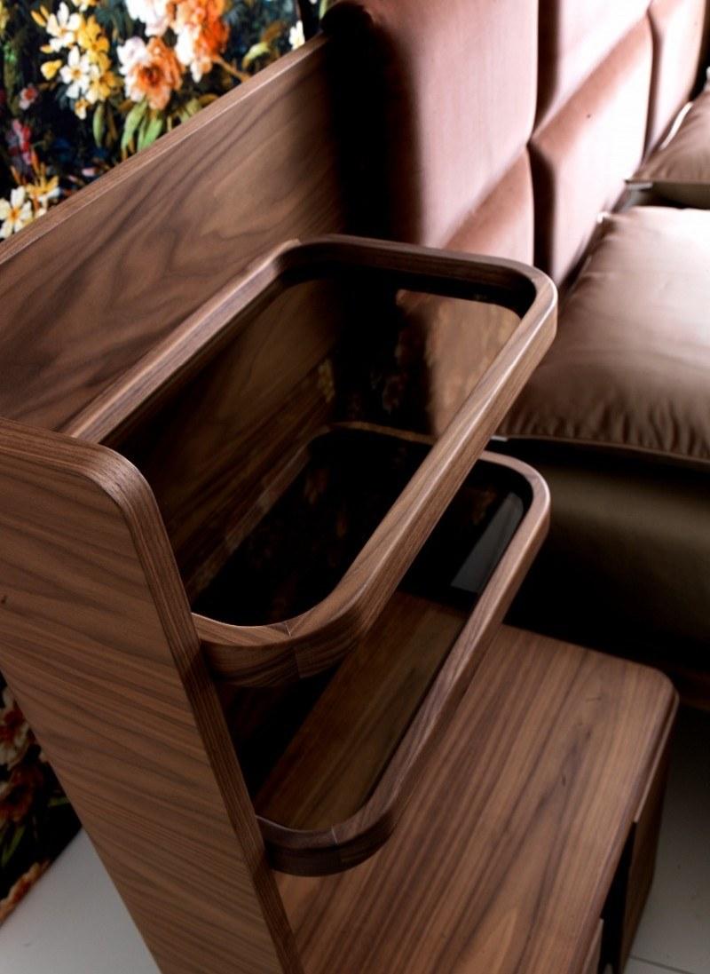 YORK Double bed with integrated nightstands