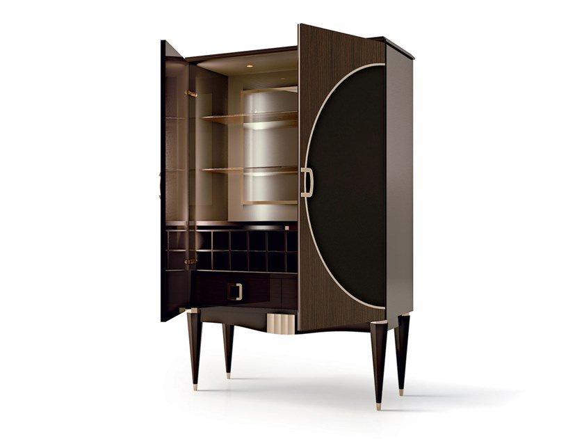 7034 Wooden bar cabinet with integrated lighting