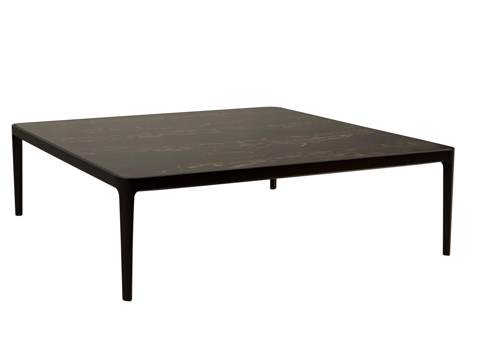 FIDELIO Low square porcelain stoneware coffee table