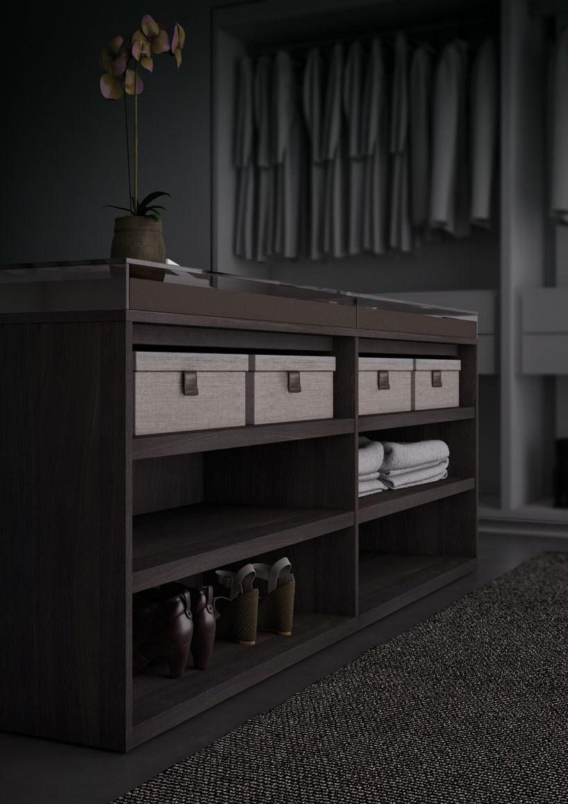 ISLAND Wooden walk-in wardrobe