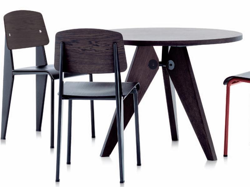 GUÉRIDON Round solid wood table