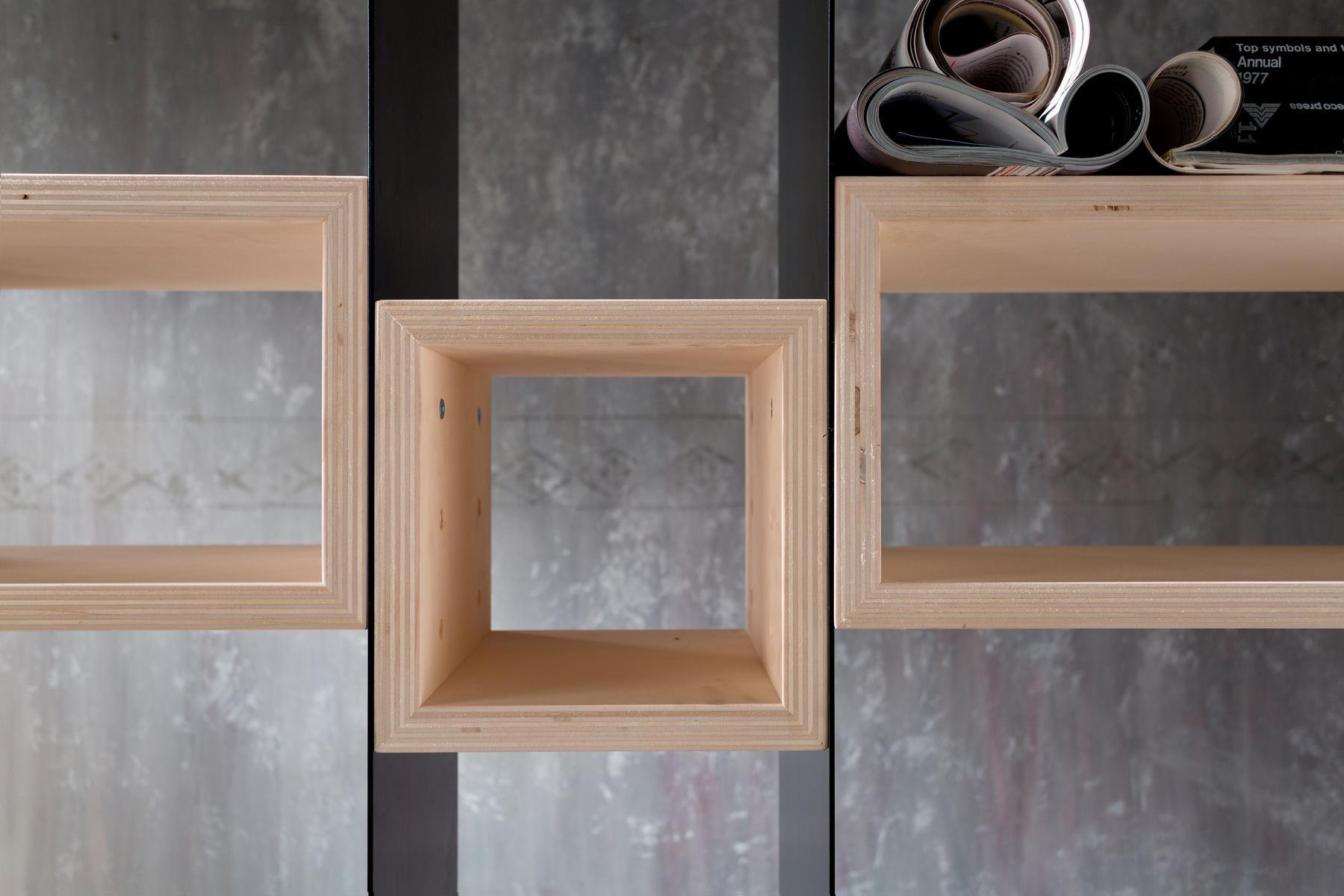 CONCRETE Open modular bookcase
