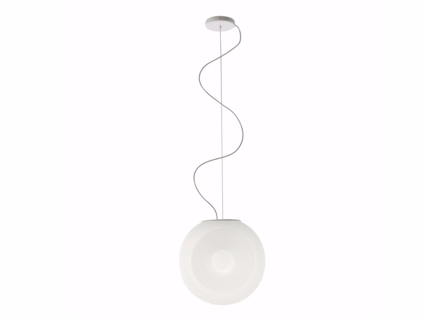EYES Fluorescent blown glass pendant lamp
