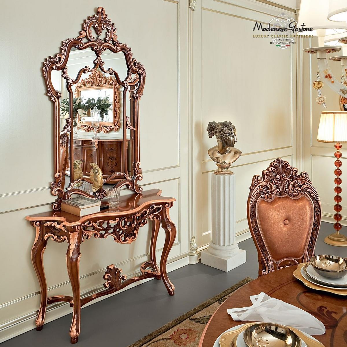 13639 Classic style rectangular wooden console table