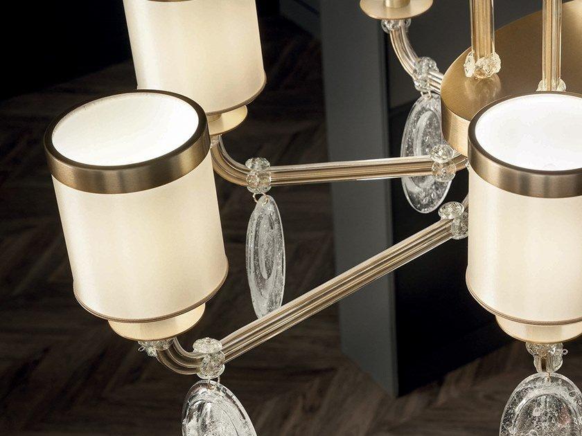 OLYMPYA ELLIPSE 12 Metal and glass chandelier