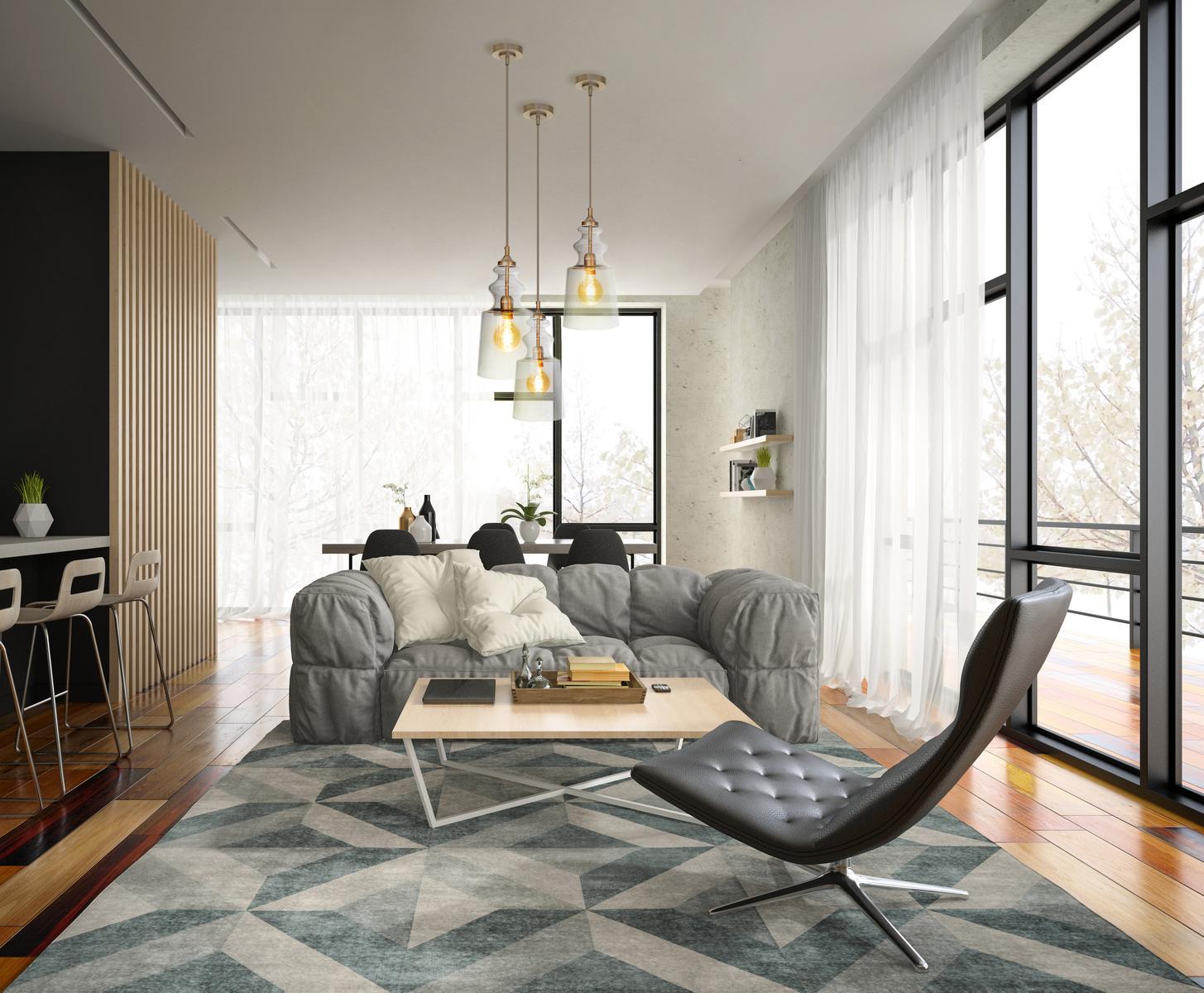 CORNELIA CLEAR EDITION Transparent blown glass pendant lamp