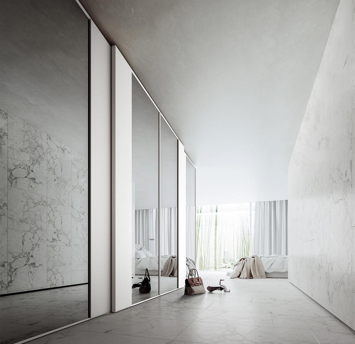 FRAME Modular lacquered wardrobe with drawers