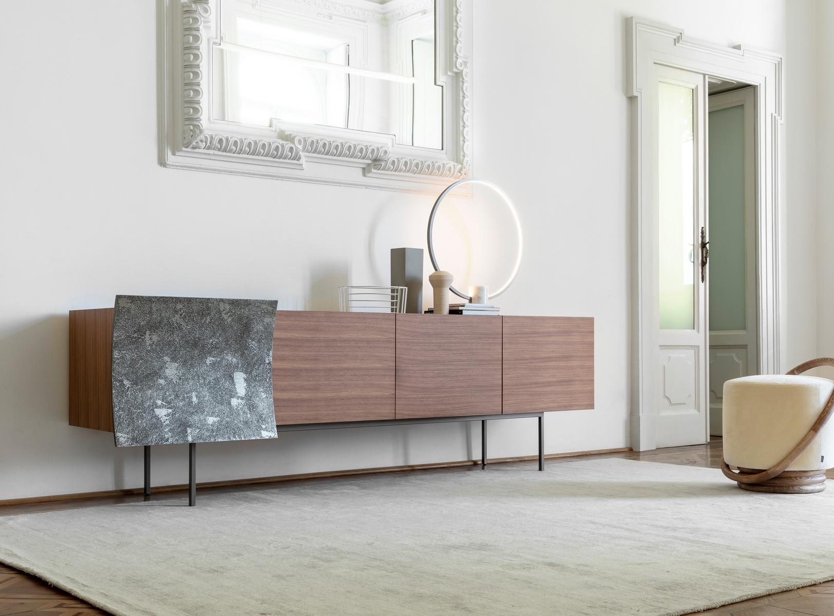 BILBAO Canaletta walnut sideboard with doors