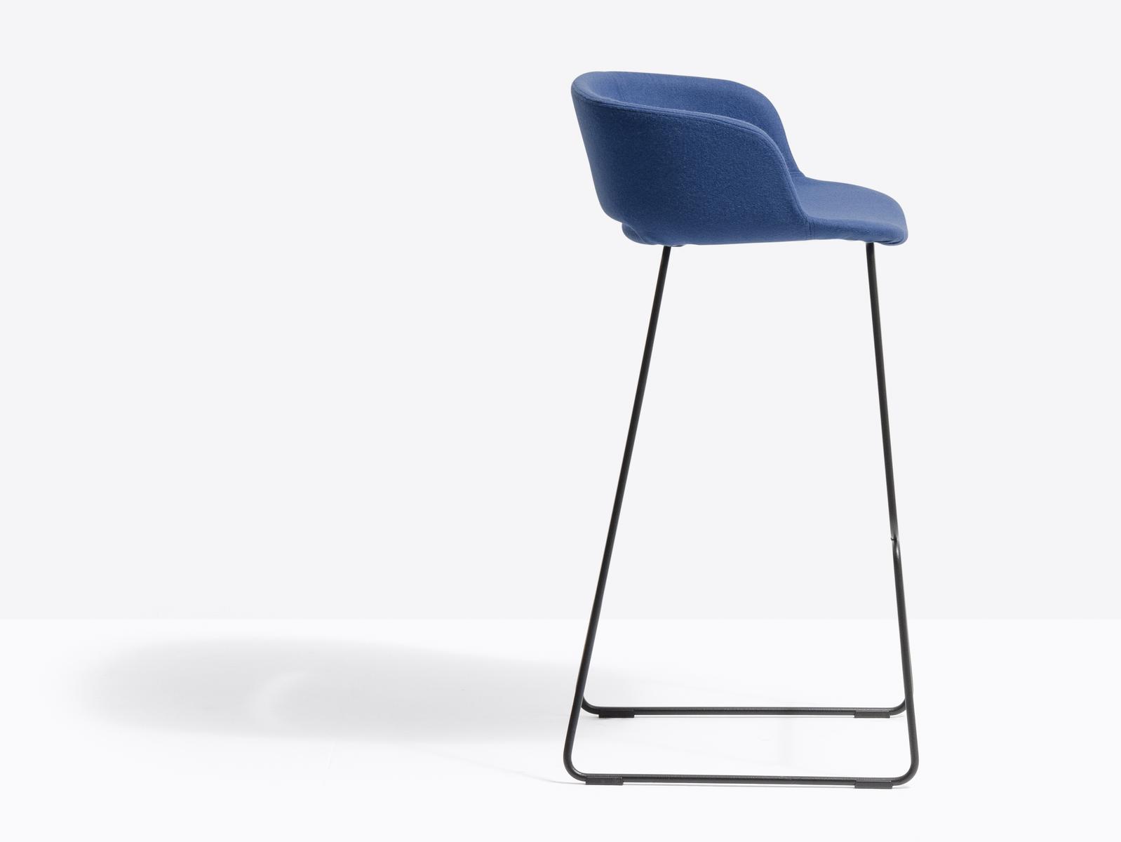 BABILA 2748/2 Sled base fabric stool with back
