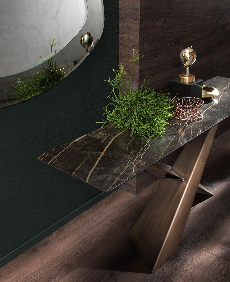 LIVING Rectangular ceramic console table