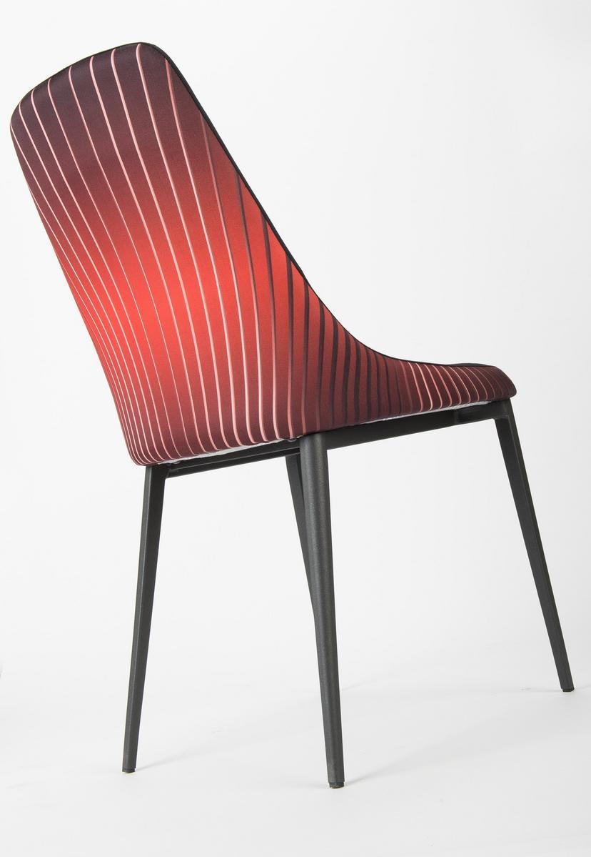 SOFIA Upholstered high-back fabric chair