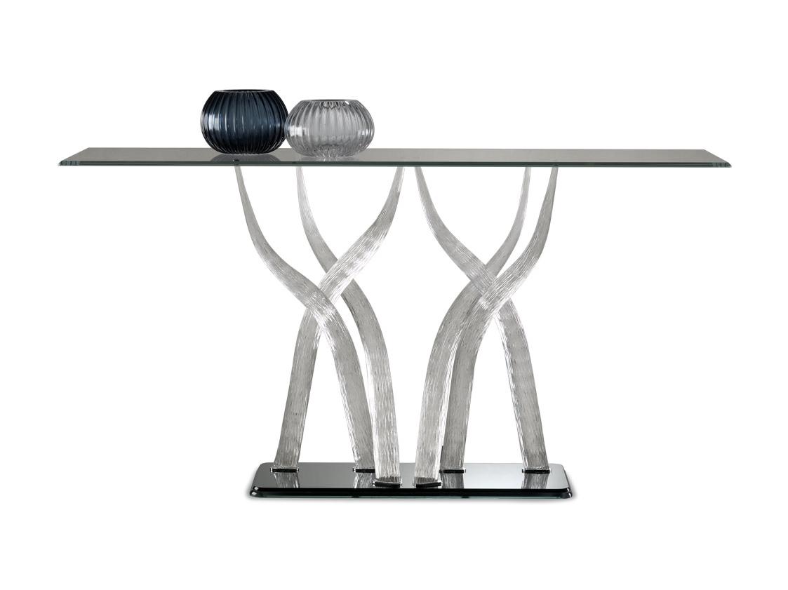 FLAMBÉ Rectangular glass console table