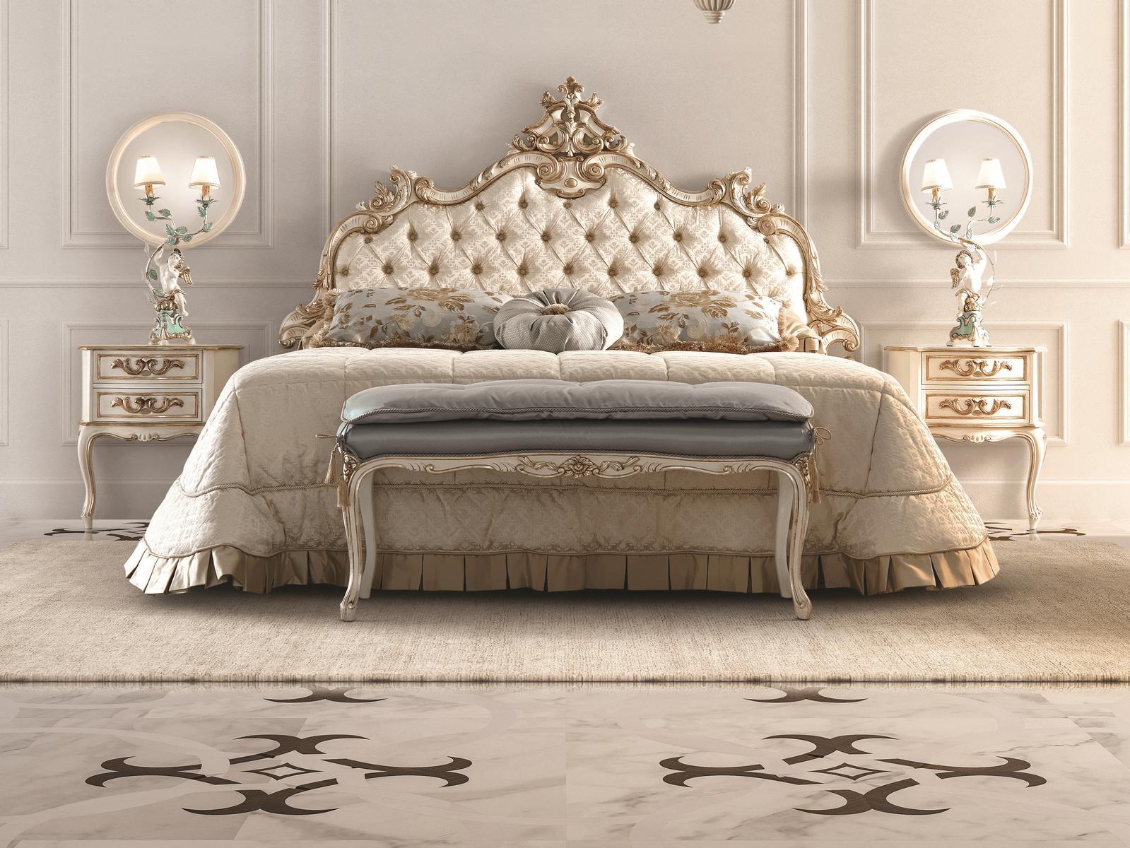 OPERA Upholstered bed with tufted headboard