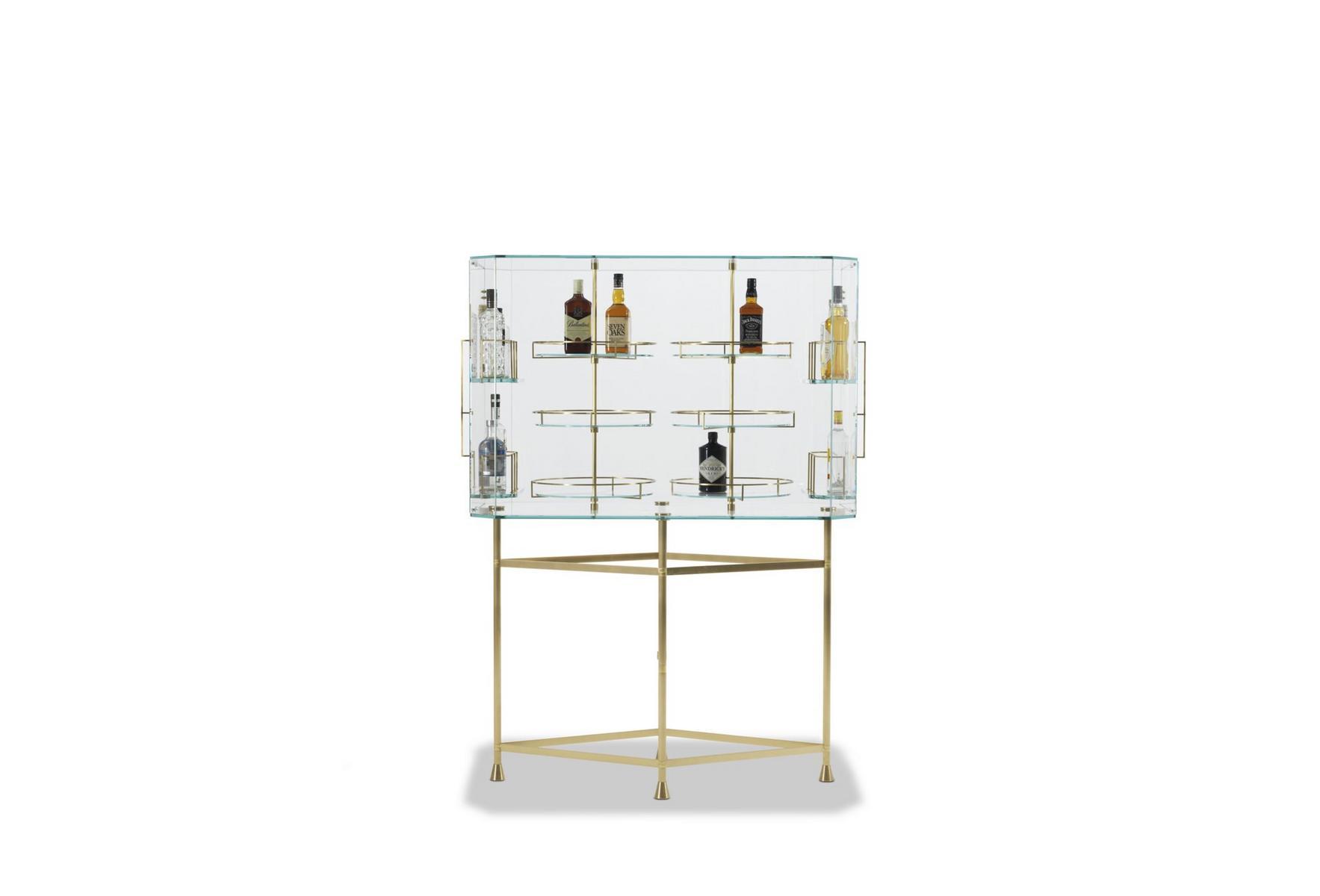 FLOAT Glass bar cabinet