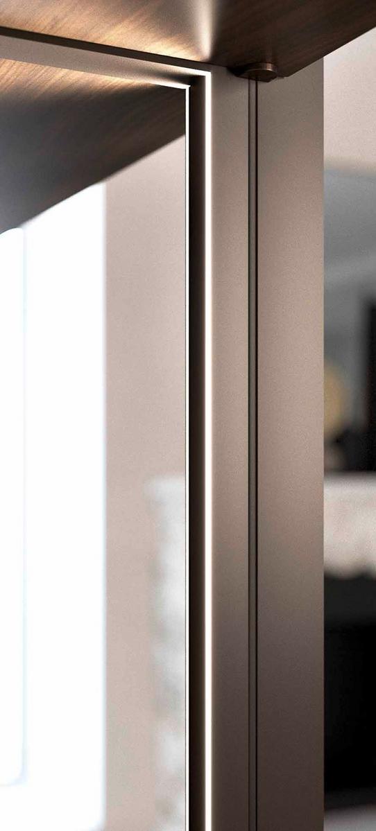 GLASS Glass and aluminium wardrobe
