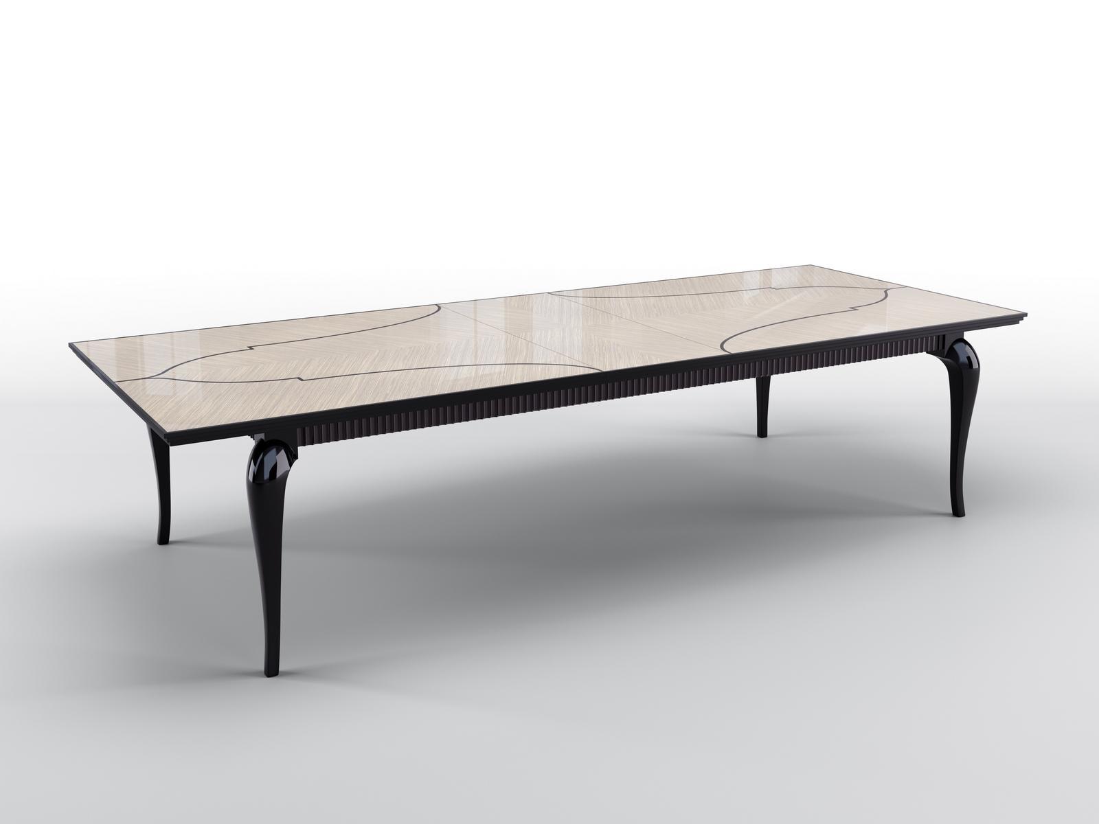 MANHATTAN Extending rectangular walnut table