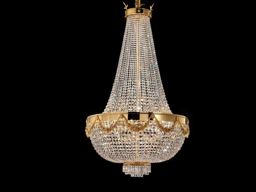 IMPERO &AMP; DECO VE 818 Incandescent metal pendant lamp with crystals