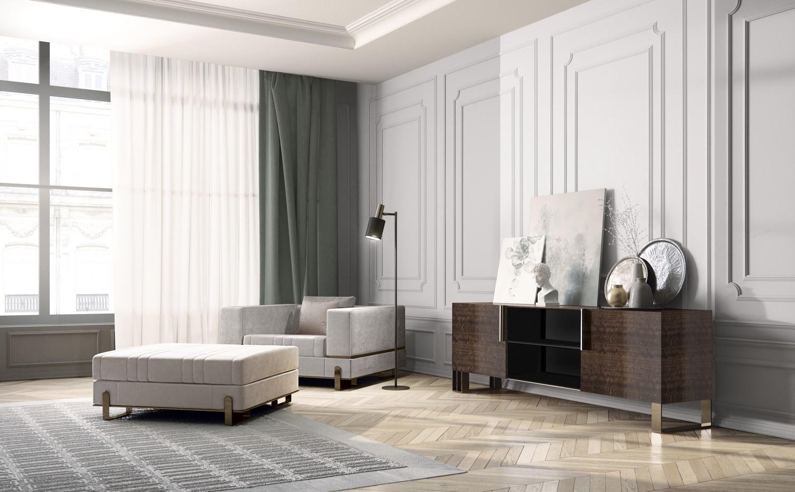 GRAND Square fabric pouf