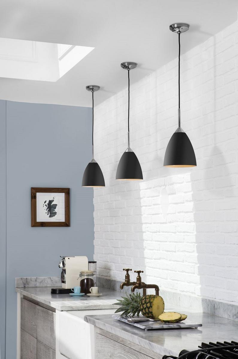 JOEL Steel pendant lamp with dimmer