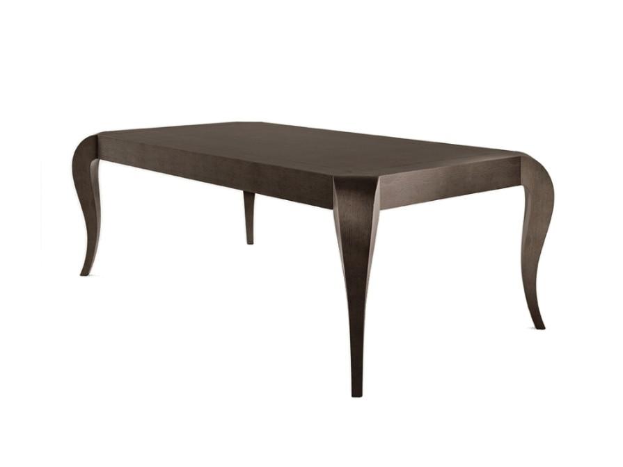 MARILYN Extending rectangular solid wood dining table