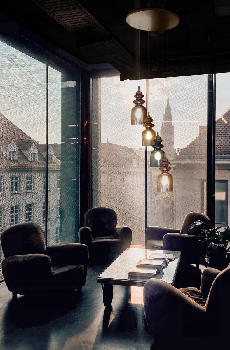 MESSALINA Blown glass pendant lamp