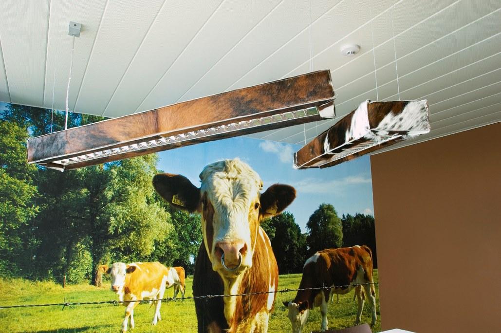D-COW Direct-indirect light cowhide pendant lamp