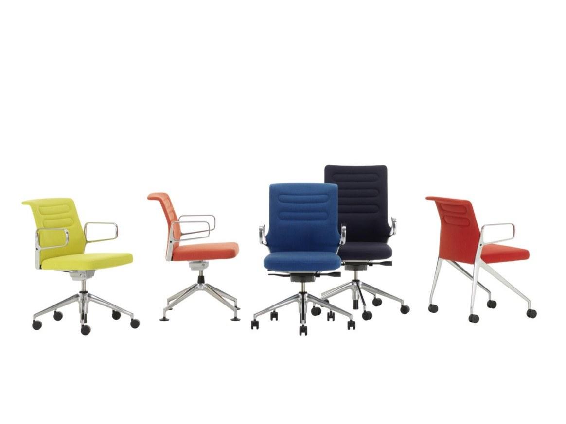 AC 5 SWIFT Leather chair with castors