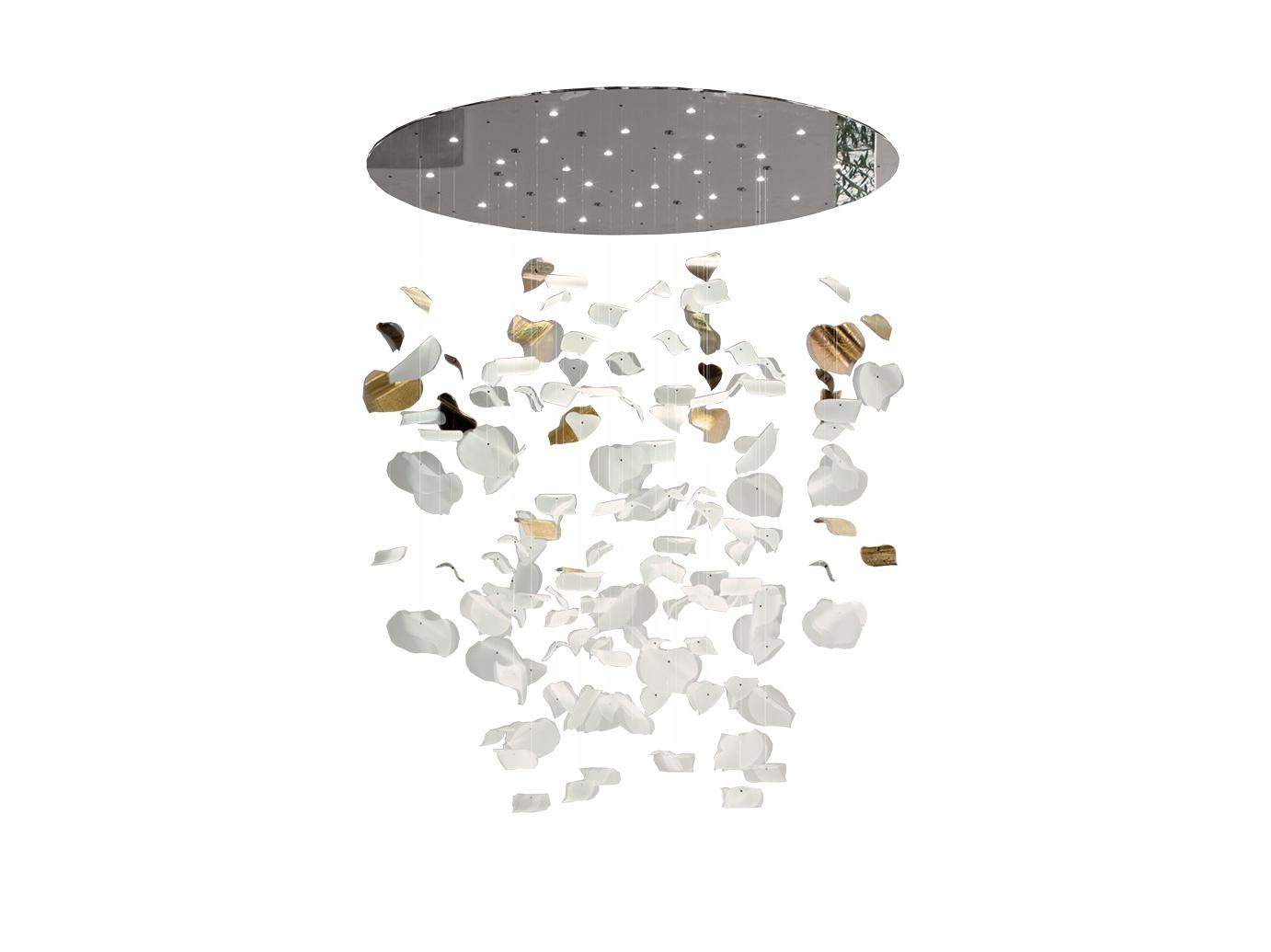 LEAF LED etched glass pendant lamp