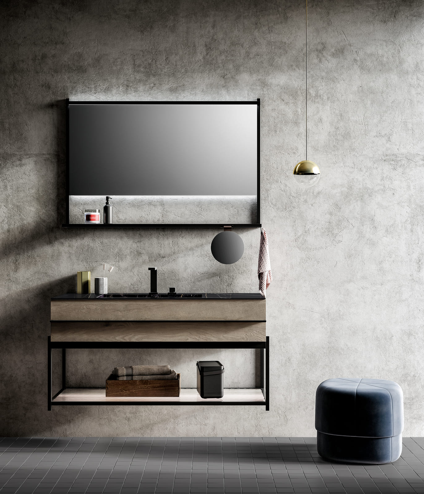 SIDERO Lacquered bathroom