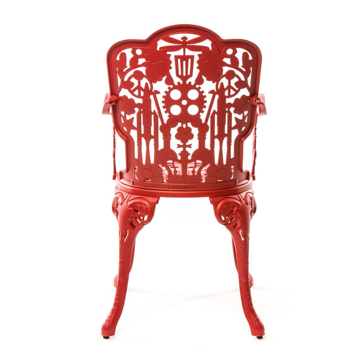 INDUSTRY Aluminium garden chair with armrests