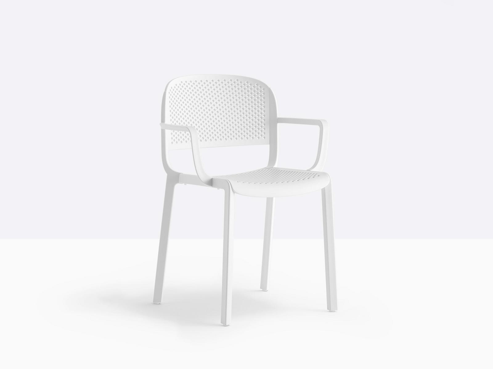 DOME 266 Polypropylene chair with armrests