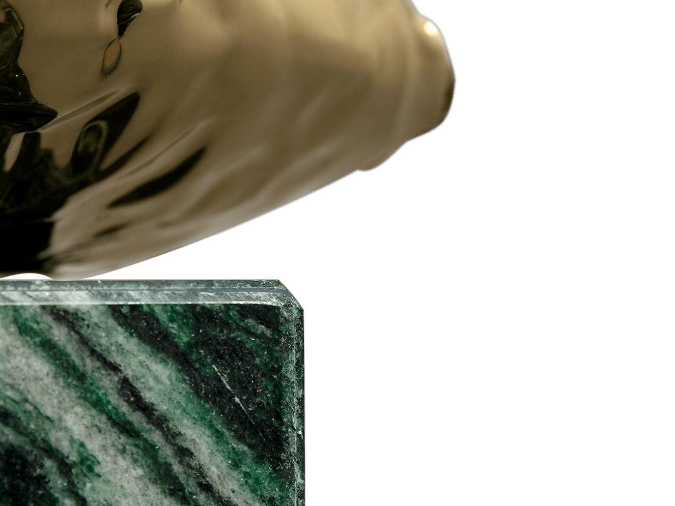 STONEHENGE LAPONIA GREEN Square marble coffee table