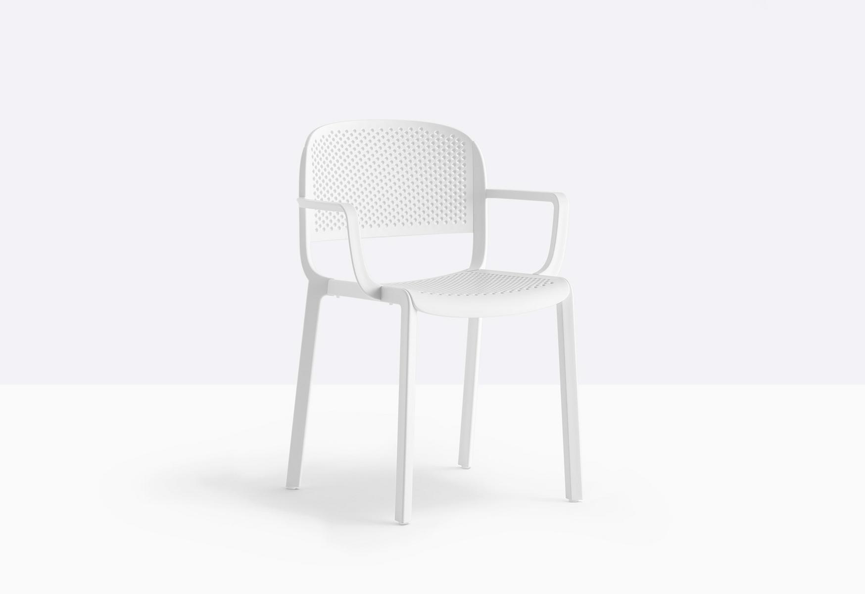 DOME 266 Polypropylene chair with armrests