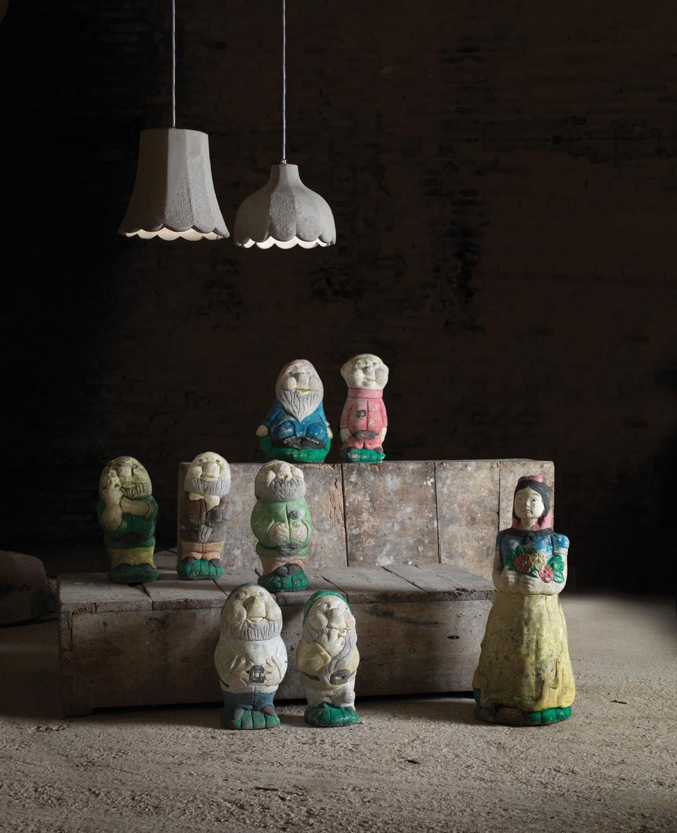 MAMMOLO Cement outdoor pendant lamp