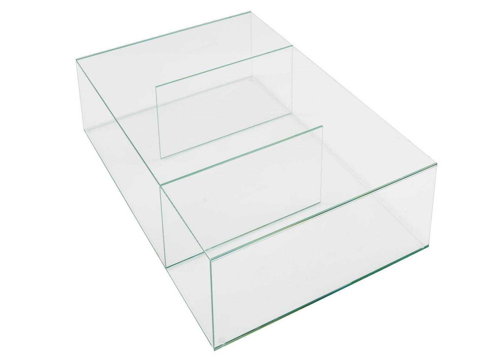 SALDO Low rectangular glass coffee table