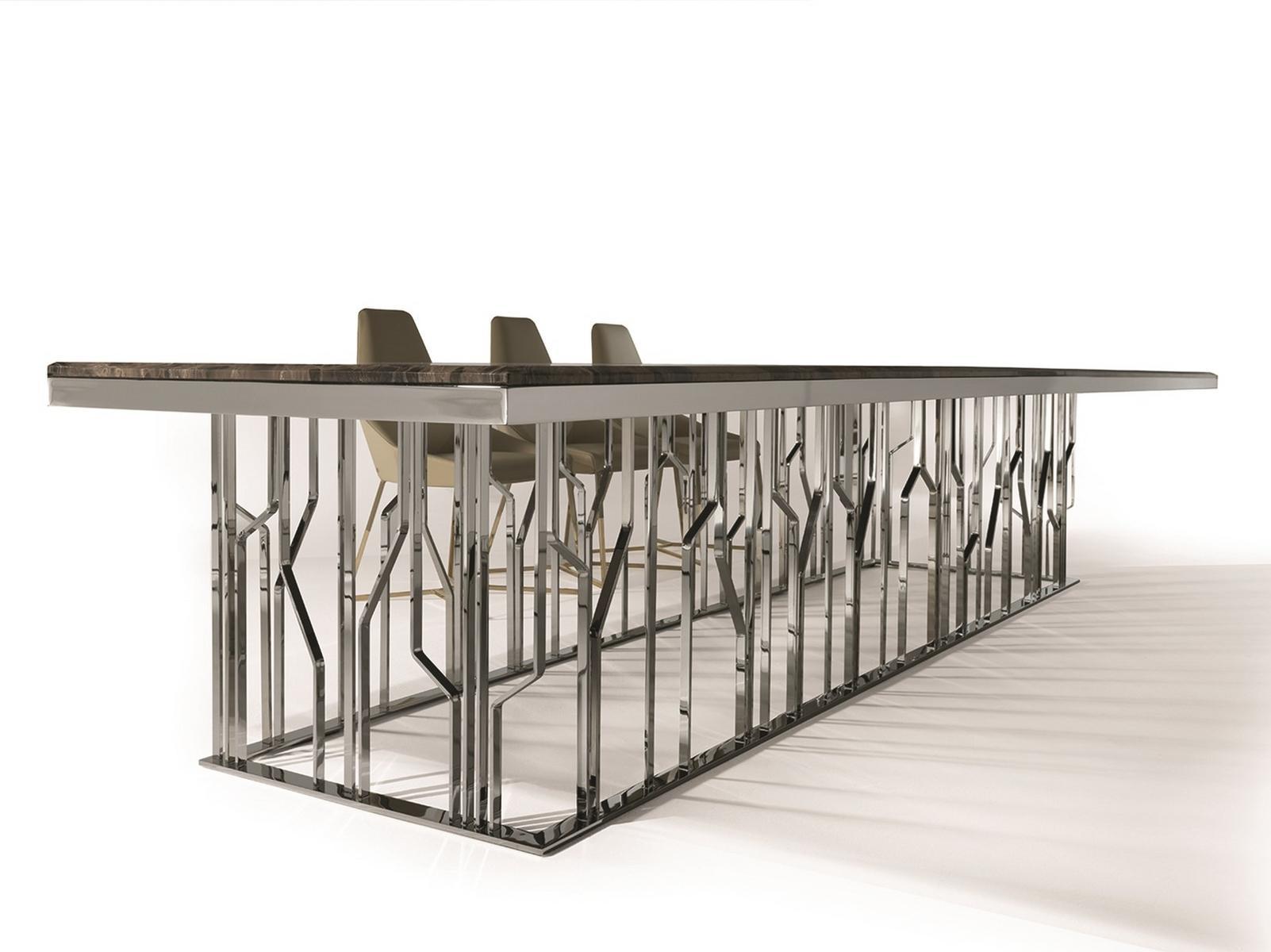 GINZA Rectangular metal table
