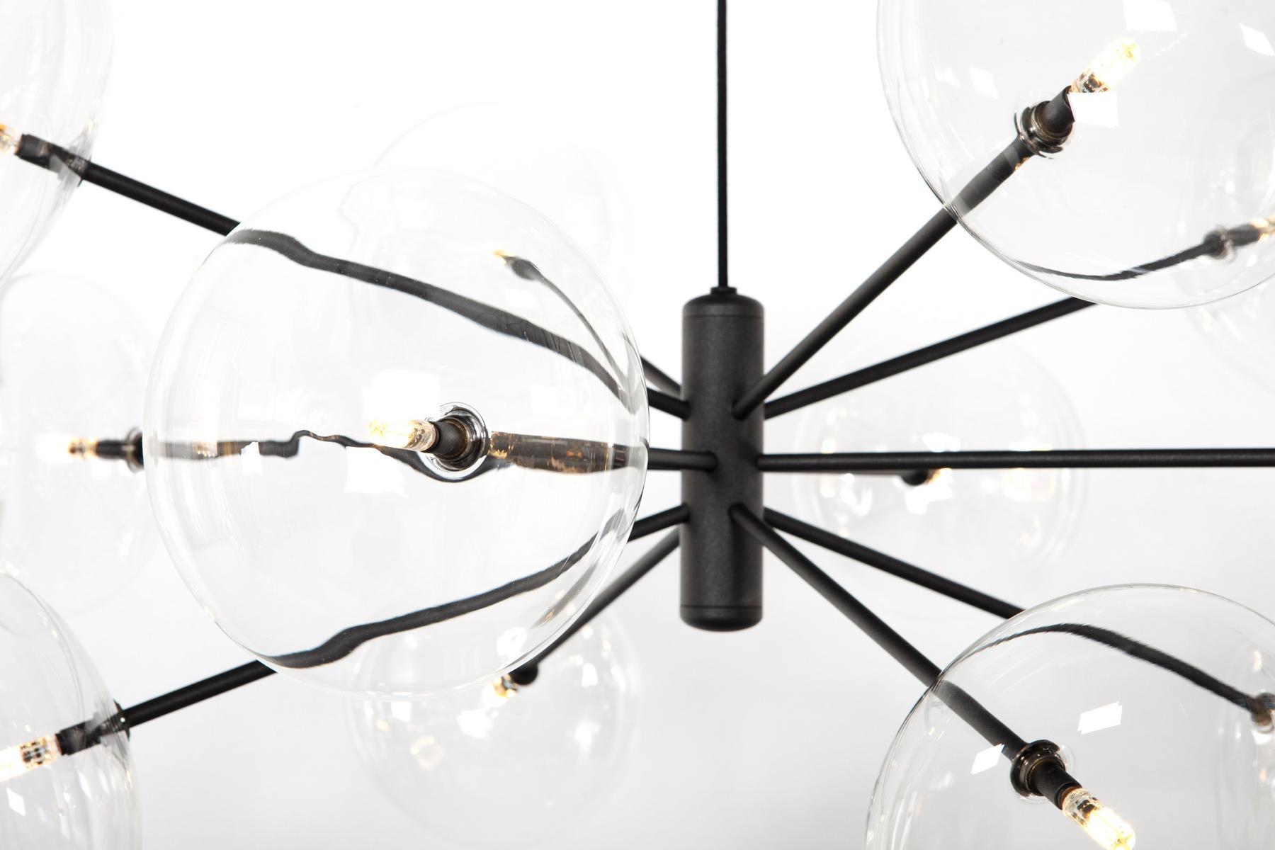 BREATH Crystal floor lamp with metal base