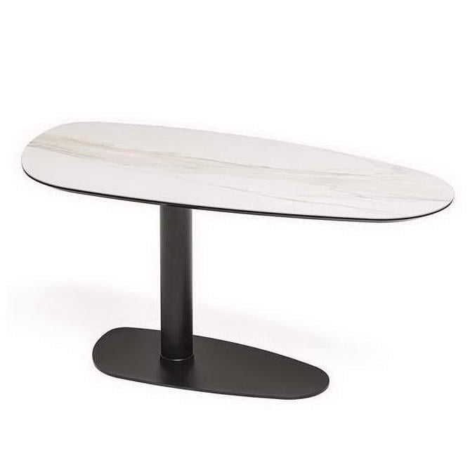 IPANEMA KERAMIK Oval metal table