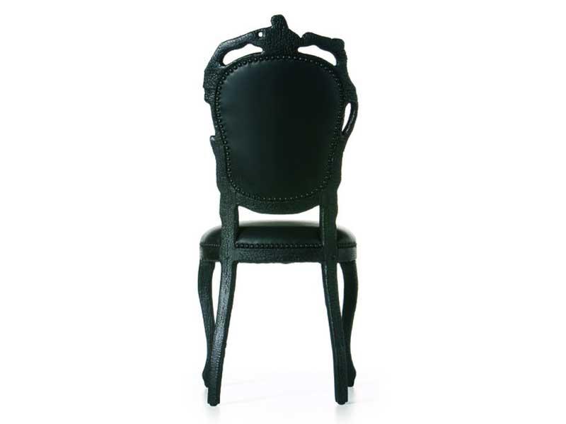 SMOKE DINING CHAIR Wooden chair with fire retardant padding