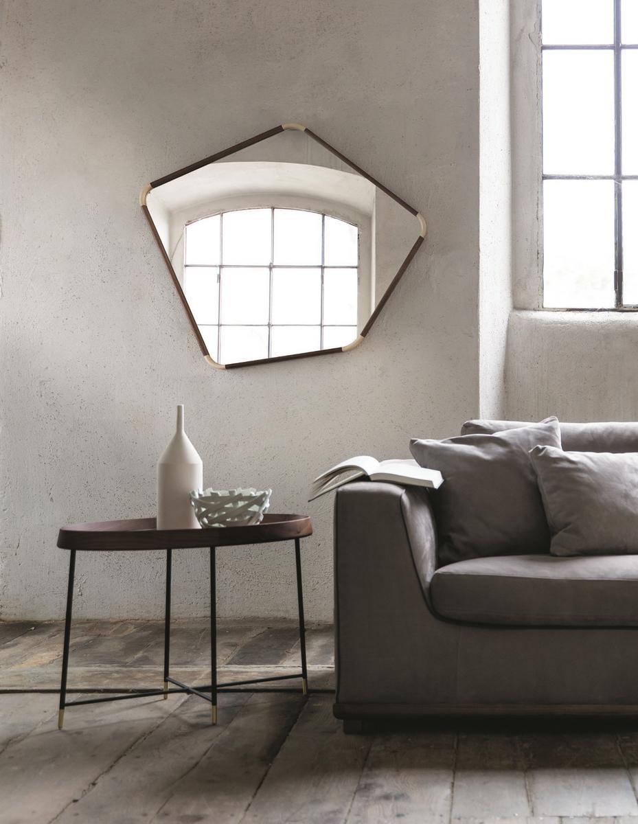OPS 1 Wall-mounted mirror with wooden frame