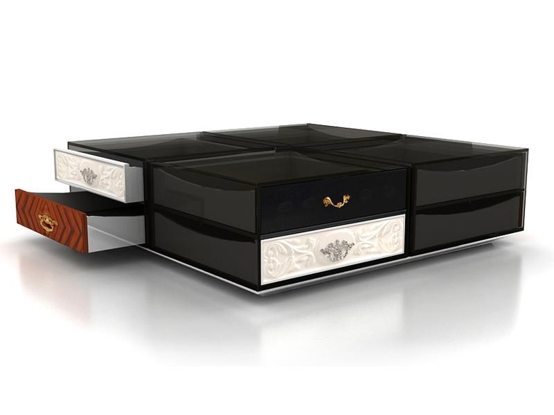SOHO Rosewood coffee table with storage space