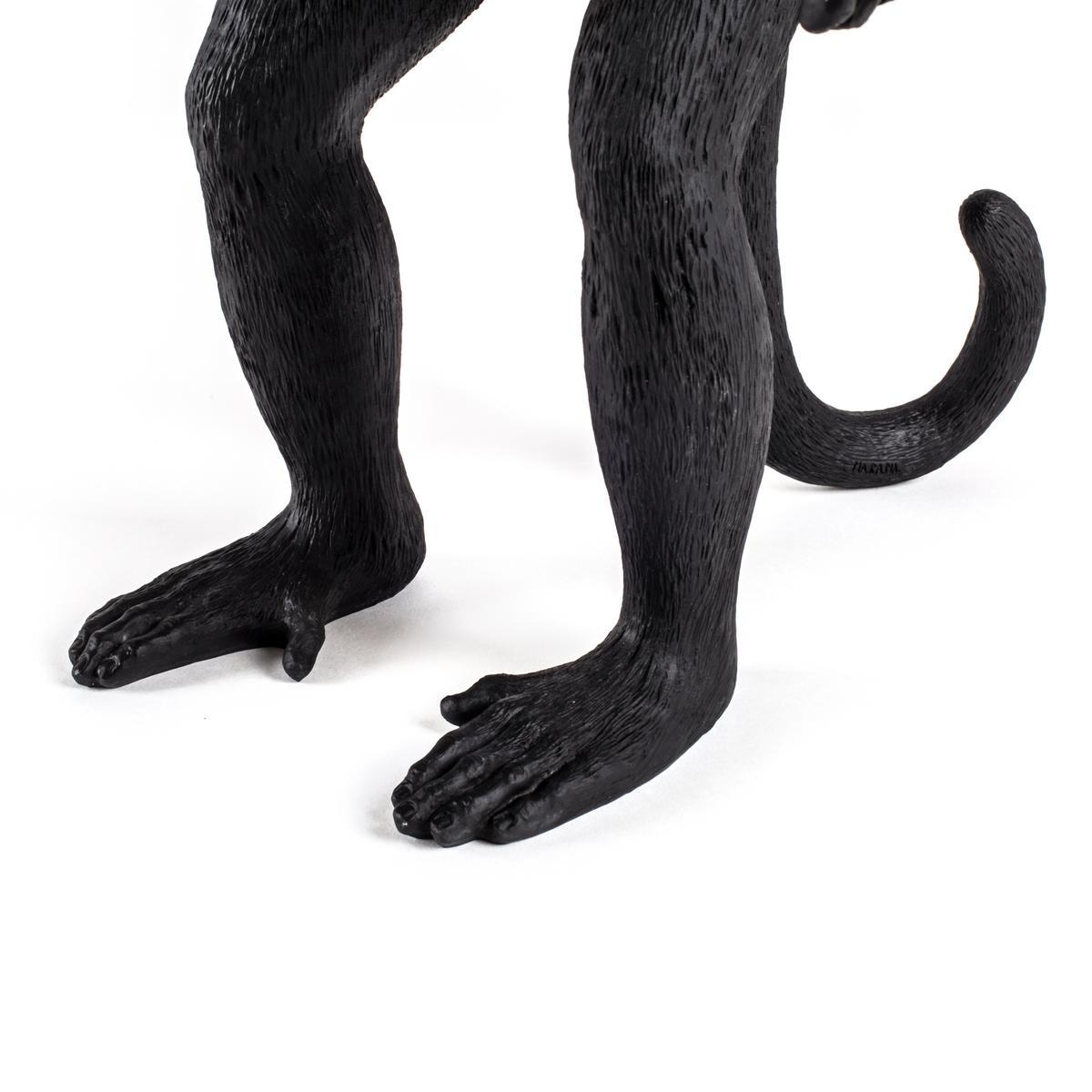THE MONKEY LAMP BLACK STANDING LED resin floor lamp