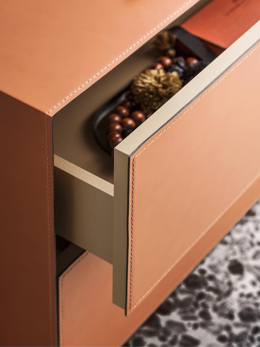 NORMA Rectangular wooden bedside table