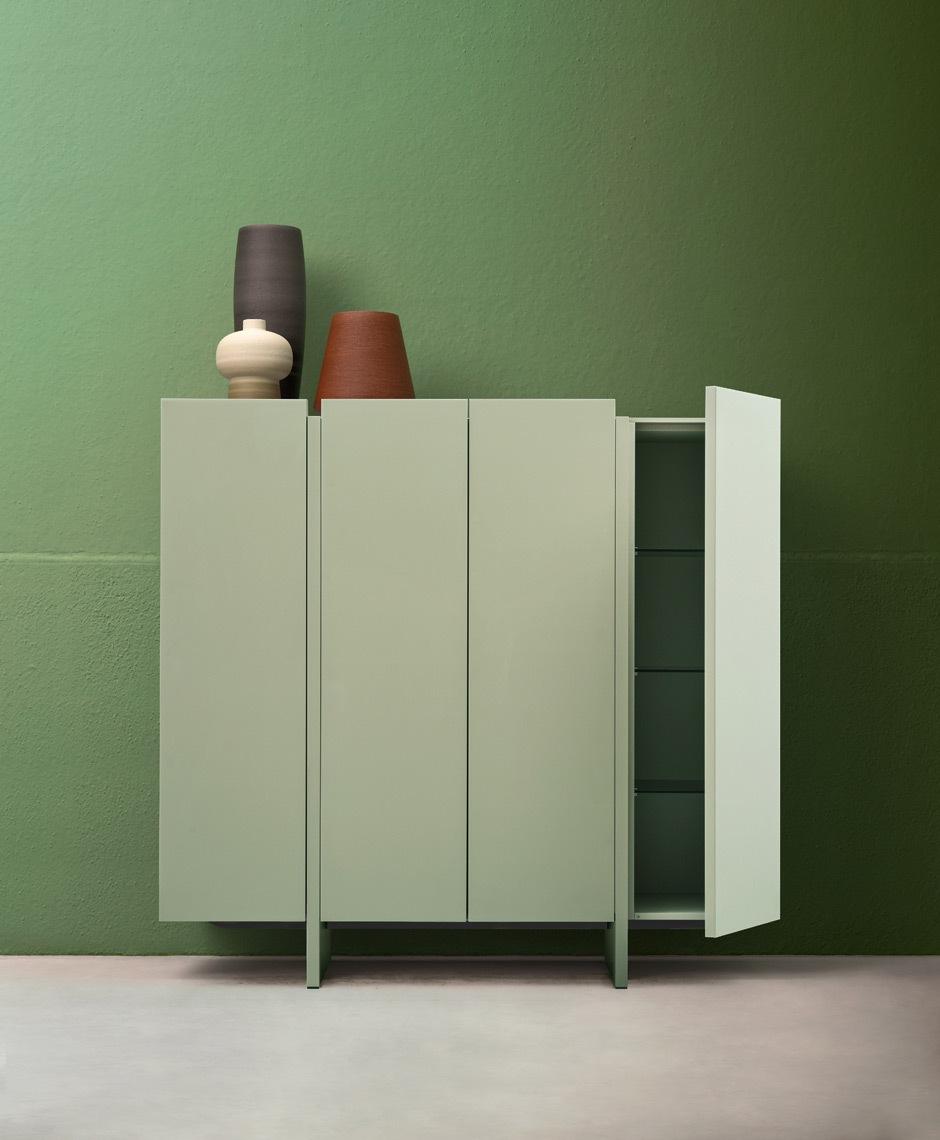 RECTA Modular veneer sideboard with doors