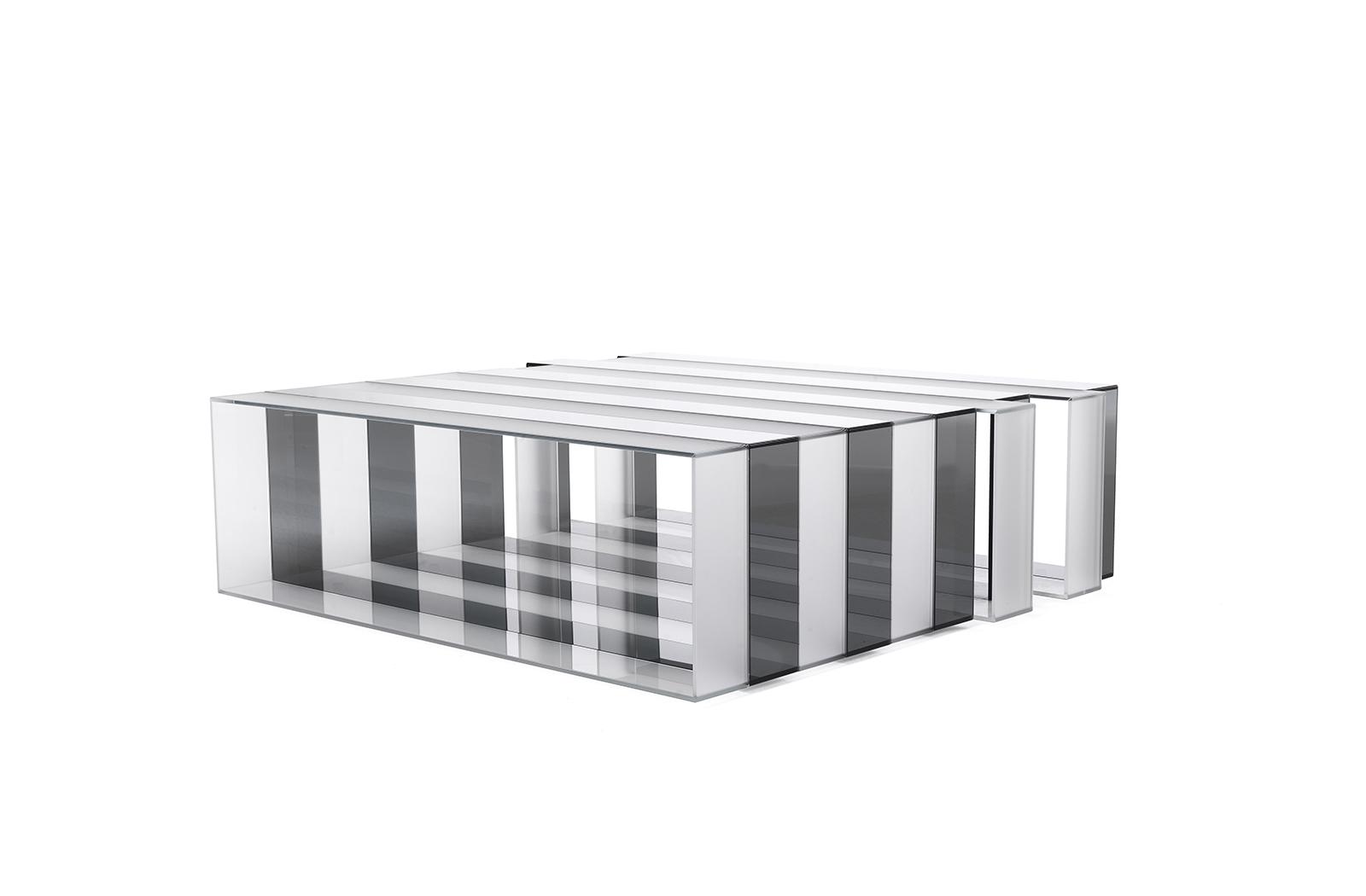 JENGA Rectangular glass coffee table