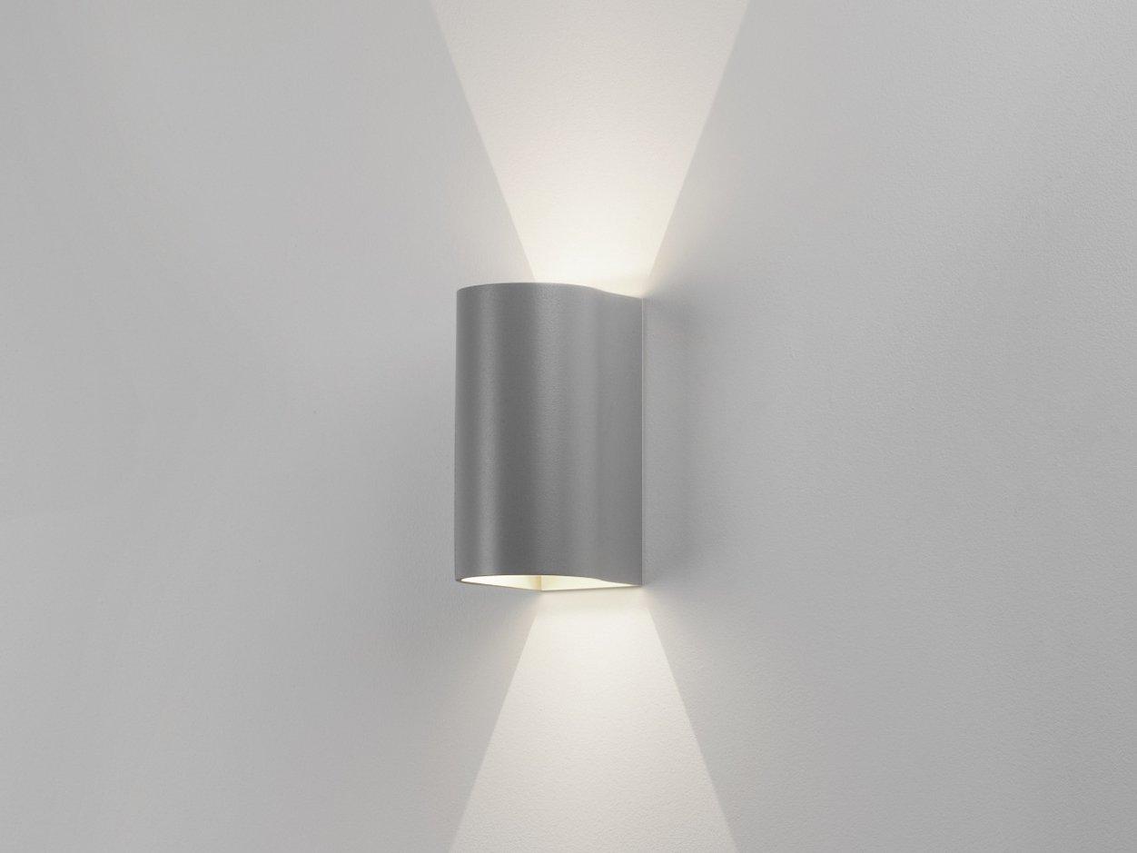 DUNBAR 160 LED direct-indirect light aluminium outdoor wall lamp