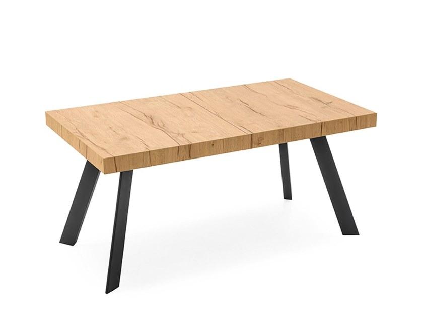 BOLD Extending rectangular melamine-faced chipboard table