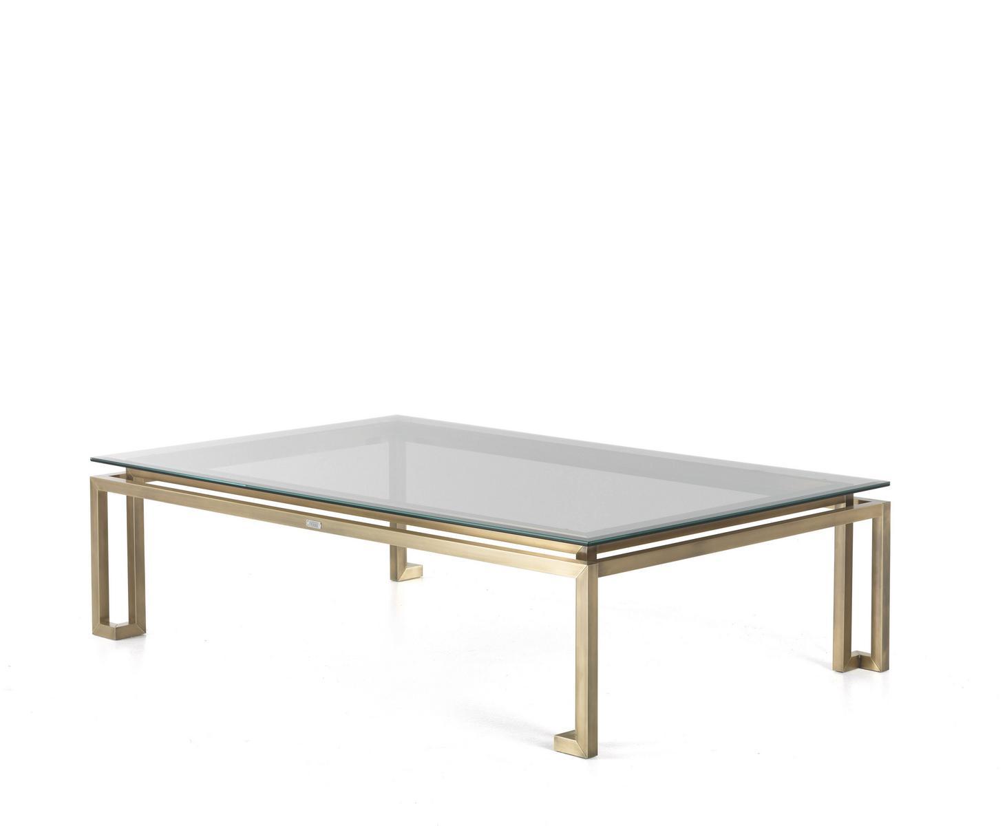 TRAFALGAR Rectangular metal coffee table for living room