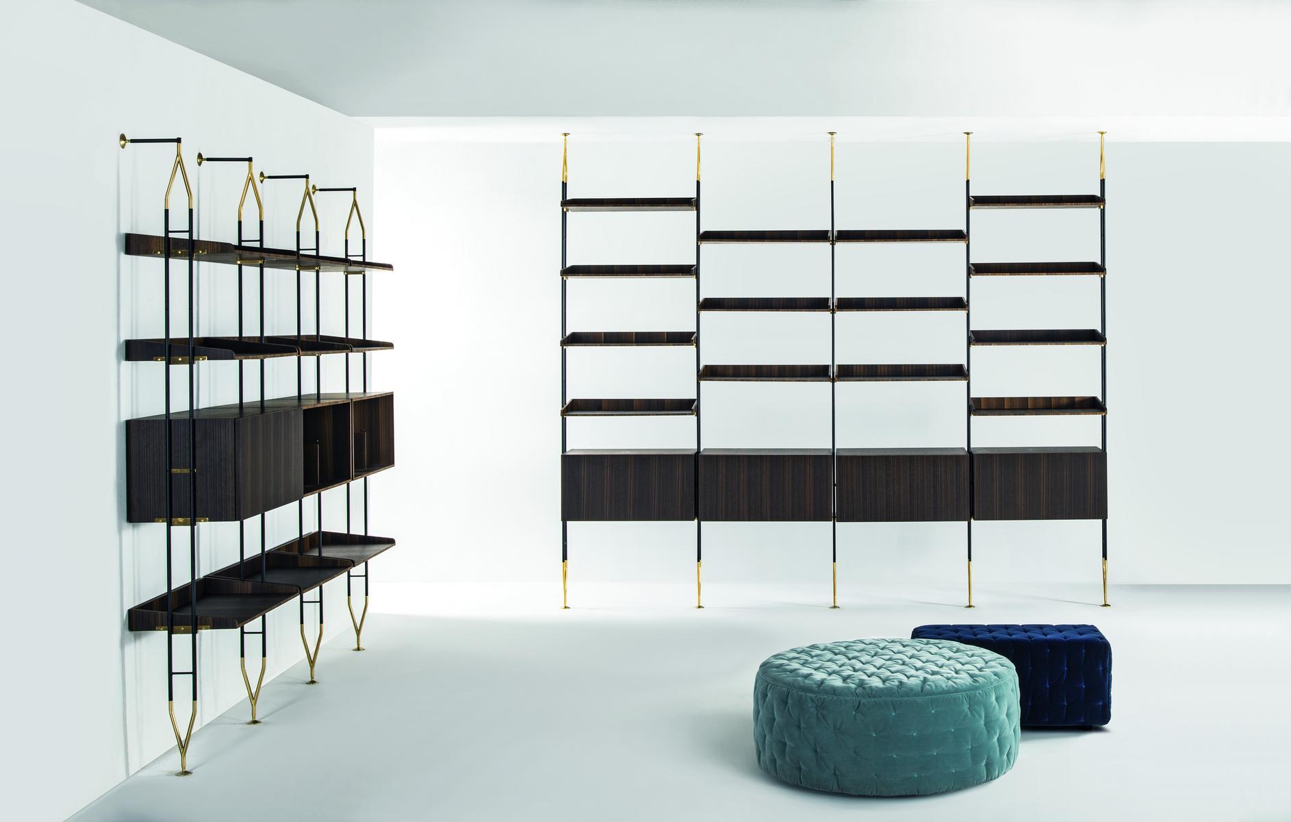 AMY Open floor-ceiling mounted bookcase