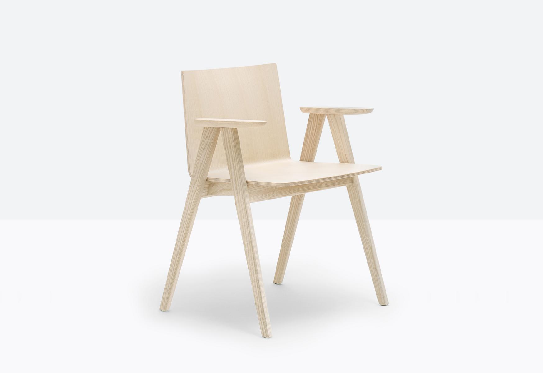 OSAKA 2815 Ash chair with armrests
